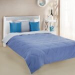 Solimo Microfibre Reversible Comforter, Single (Stone Blue & Silver Grey)