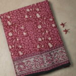 Floral Garden Dabu Mul Cotton saree