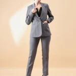 Stretch Pant suit- Dark Grey