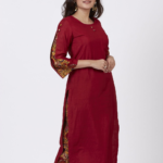 Brown Color Stright Cut Kurti