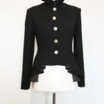 black peplum blazer