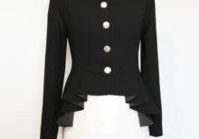 black peplum blazer